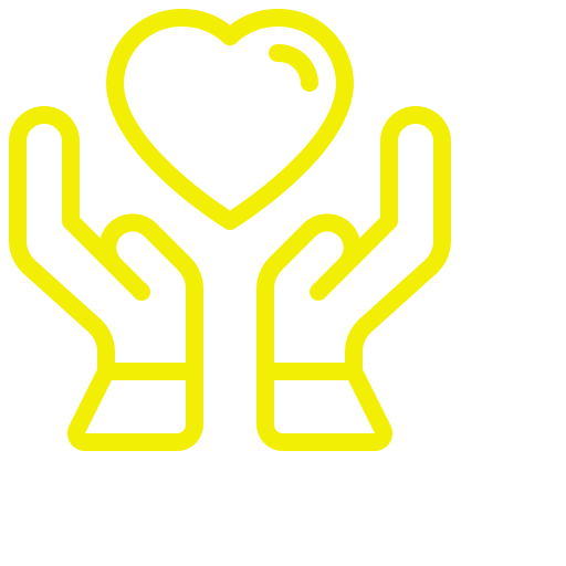 Cartoon hand holding a love heart